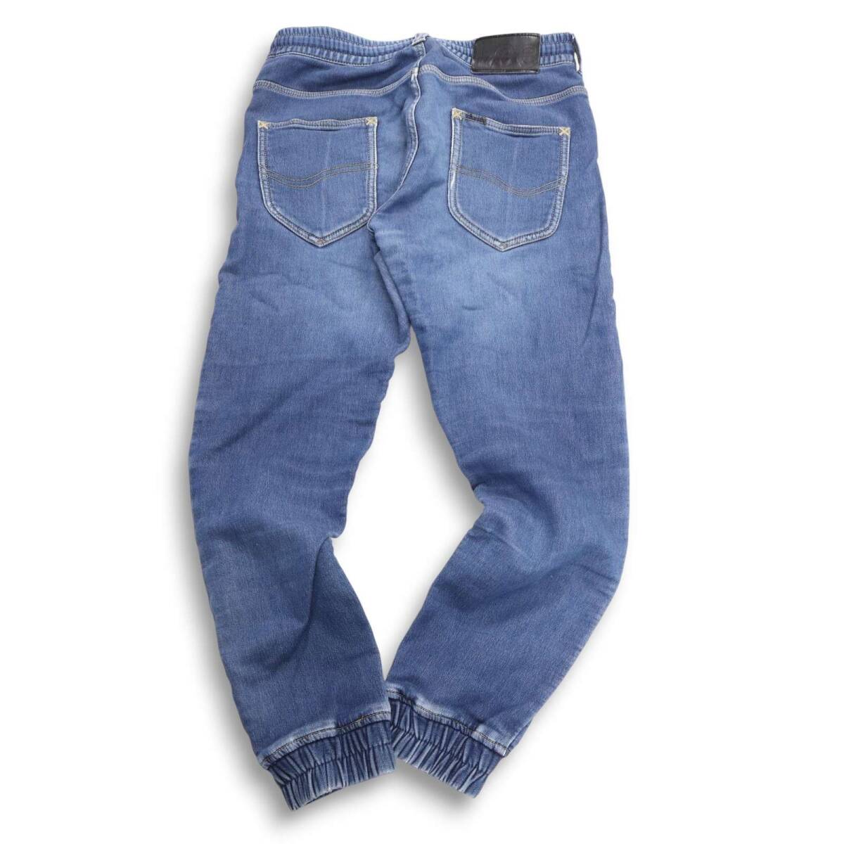 Lee リー × ナノユニバース別注★ LB0037 USED加工 スウェット デニム イージー ジョガー パンツ ジーンズ Sz.M メンズ_画像5