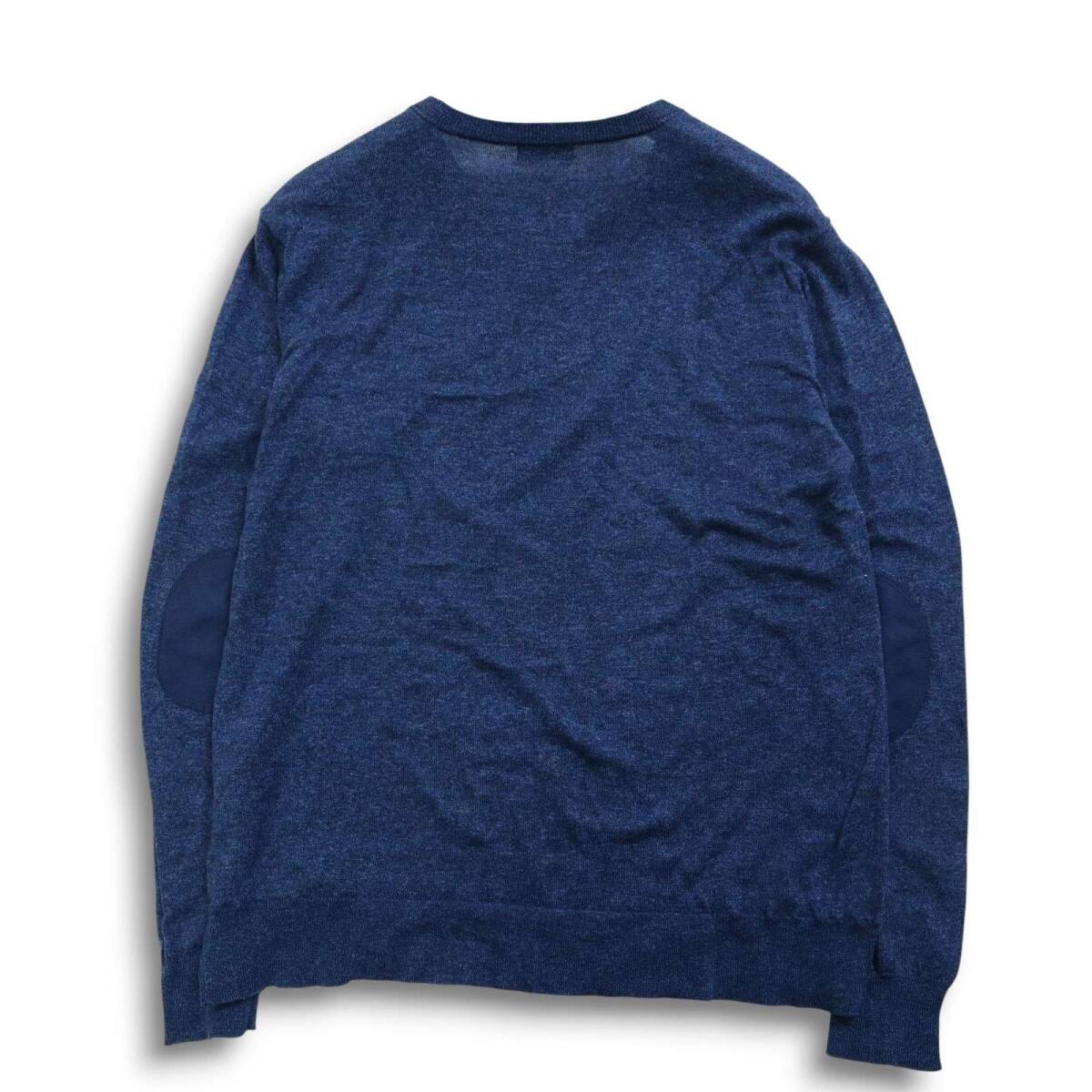 JOSEPH HOMME ジョセフ オム 通年 エルボーパッチ★ ニット セーター Vネック プルオーバー Sz.48 メンズ 紺 ネイビー_画像4