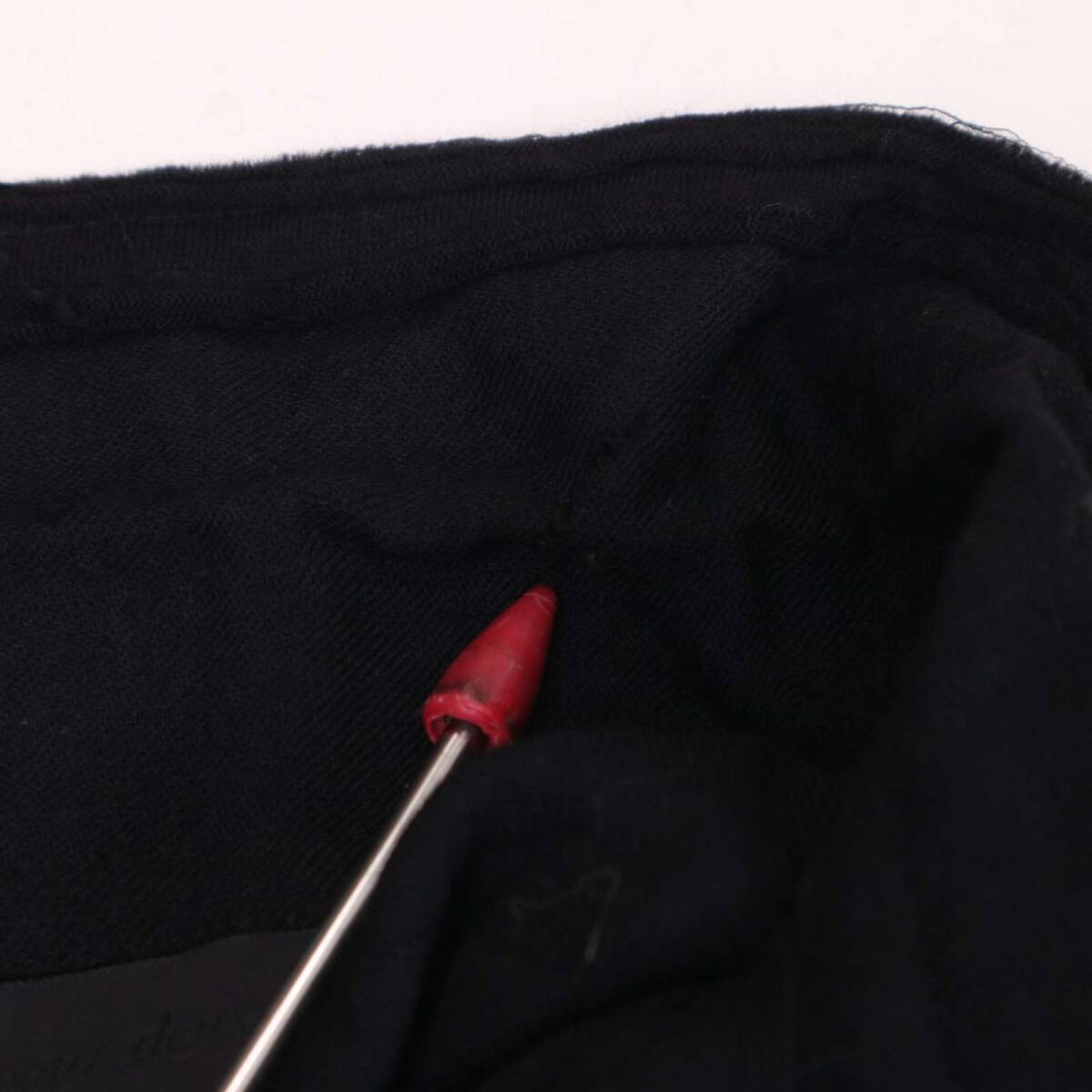 未使用品★ pour deux プルドゥ 秋冬 ウール100%★ シャツ ジャケット Sz.1　レディース 黒 日本製_画像10