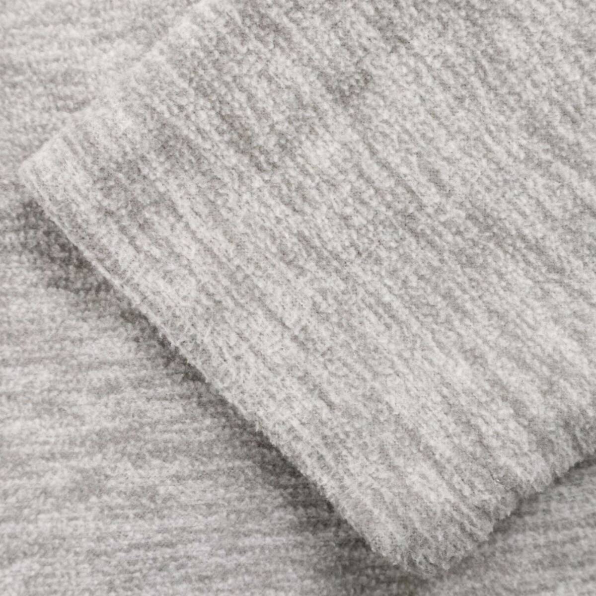 Paradiso パラディーゾ ゴルフ 秋冬 フリース★ 長袖 ハーフジップ シャツ Sz.M メンズ 灰 グレー_画像4