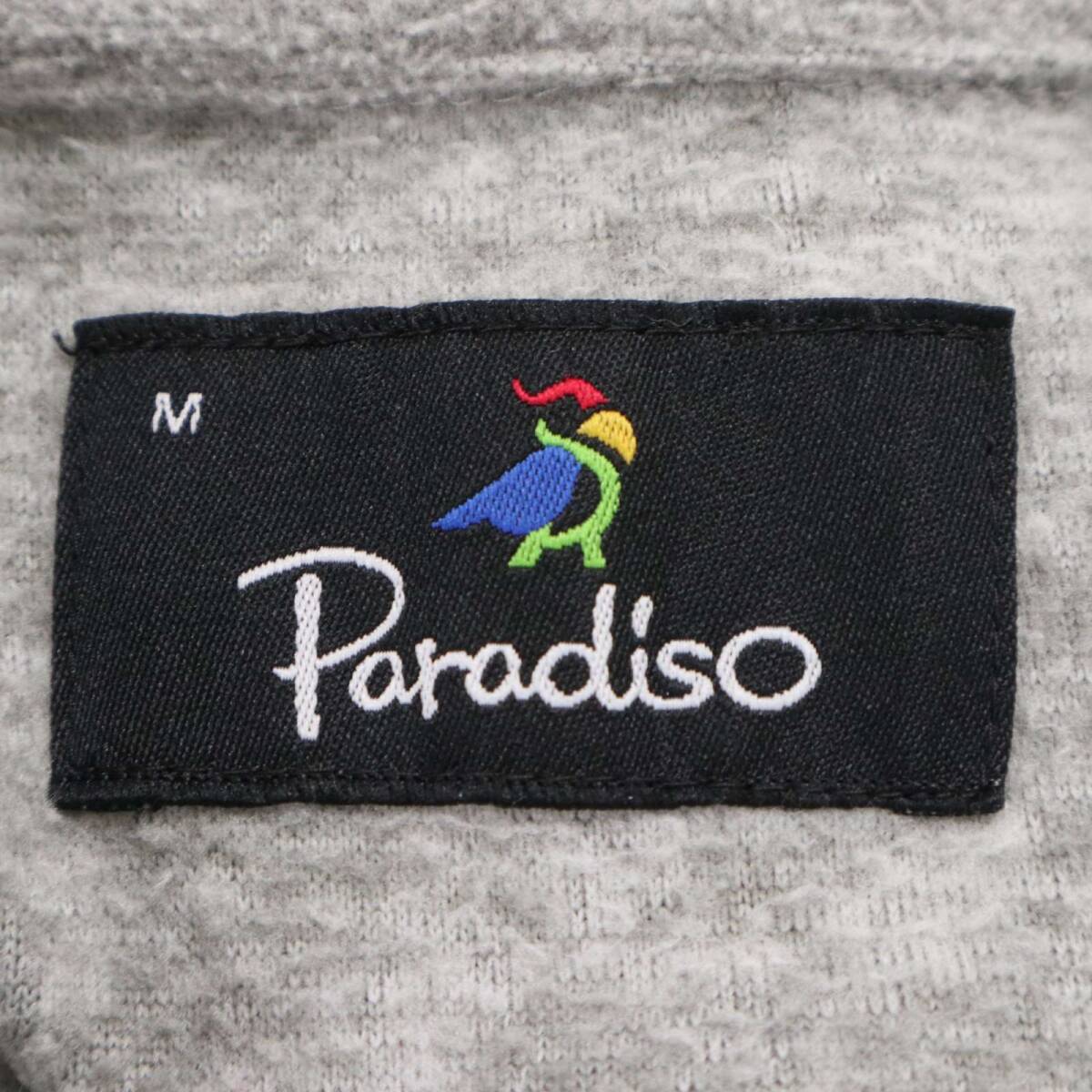 Paradiso パラディーゾ ゴルフ 秋冬 フリース★ 長袖 ハーフジップ シャツ Sz.M メンズ 灰 グレー_画像6