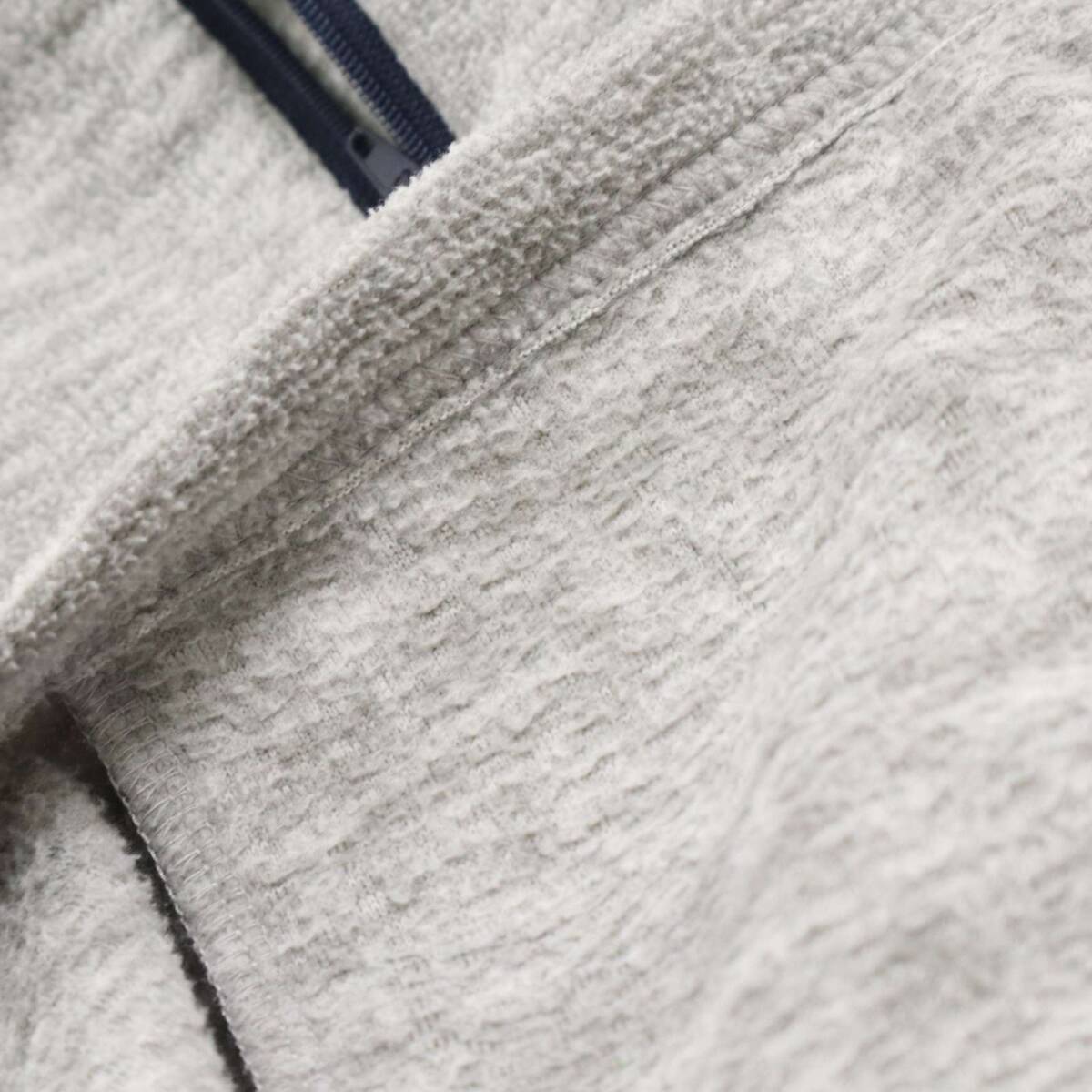 Paradiso パラディーゾ ゴルフ 秋冬 フリース★ 長袖 ハーフジップ シャツ Sz.M メンズ 灰 グレー_画像9