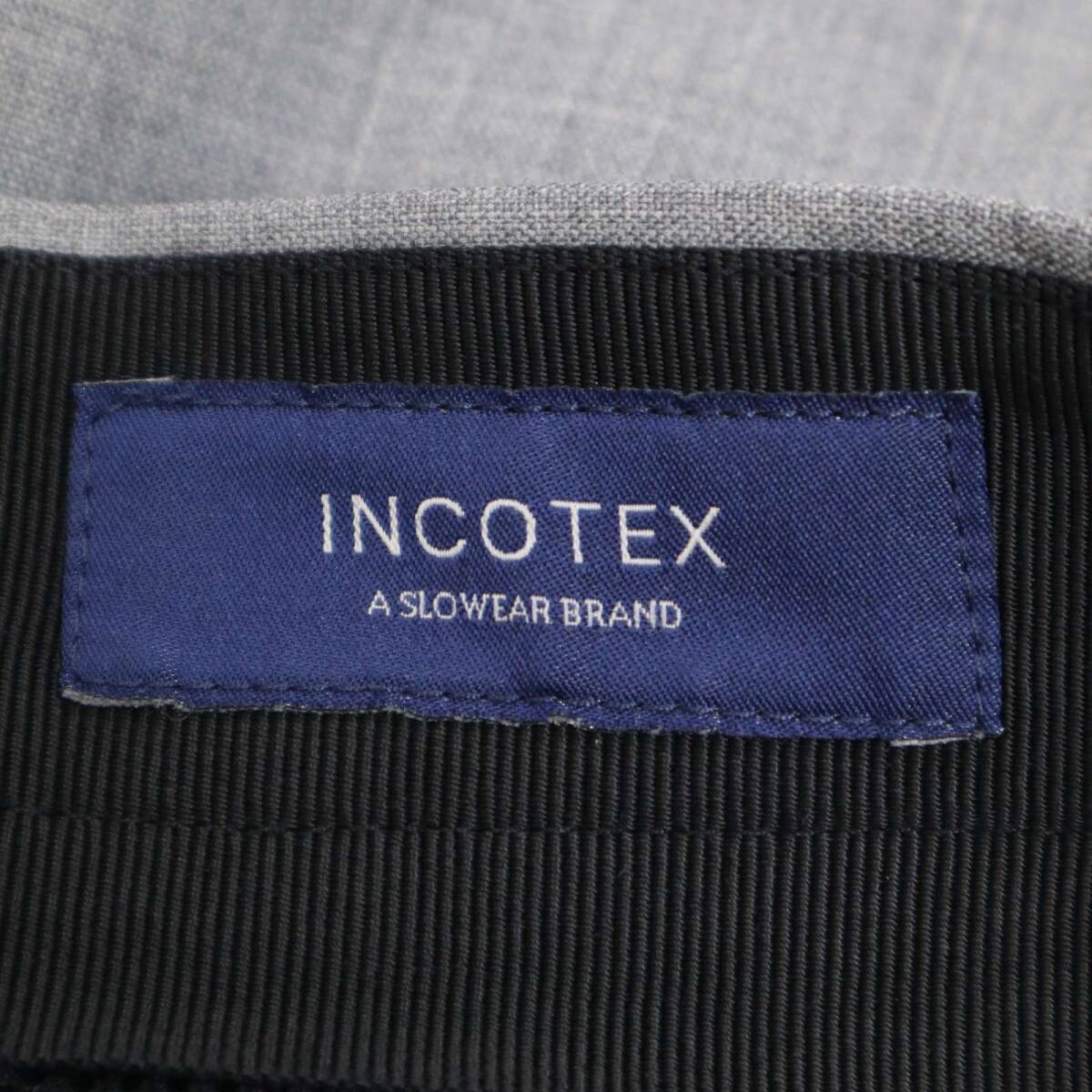 INCOTEX インコテックス 通年 SLIM fit★ ストレッチ スラックス パンツ Sz.52　メンズ グレー 大きいサイズ_画像7