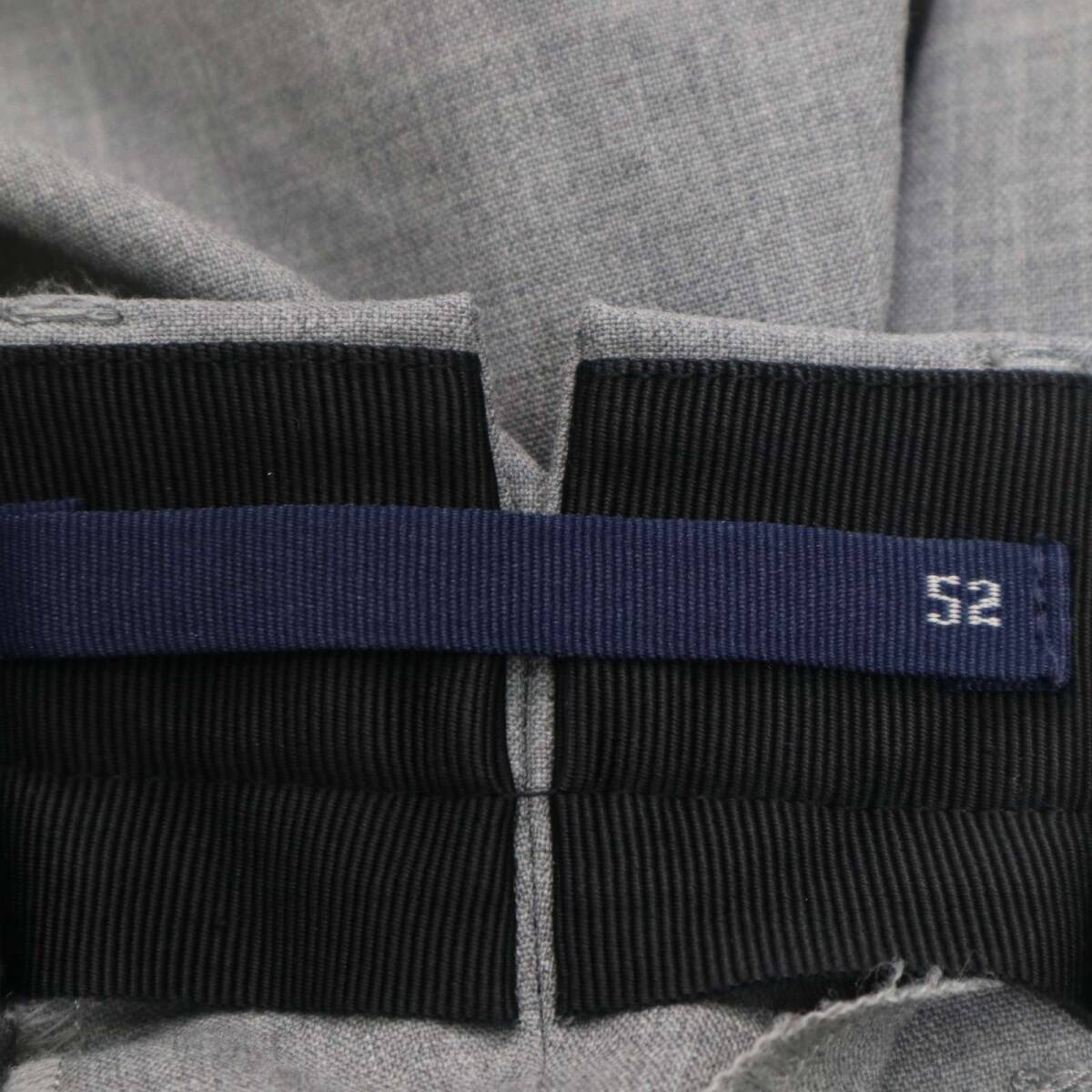 INCOTEX インコテックス 通年 SLIM fit★ ストレッチ スラックス パンツ Sz.52　メンズ グレー 大きいサイズ_画像9