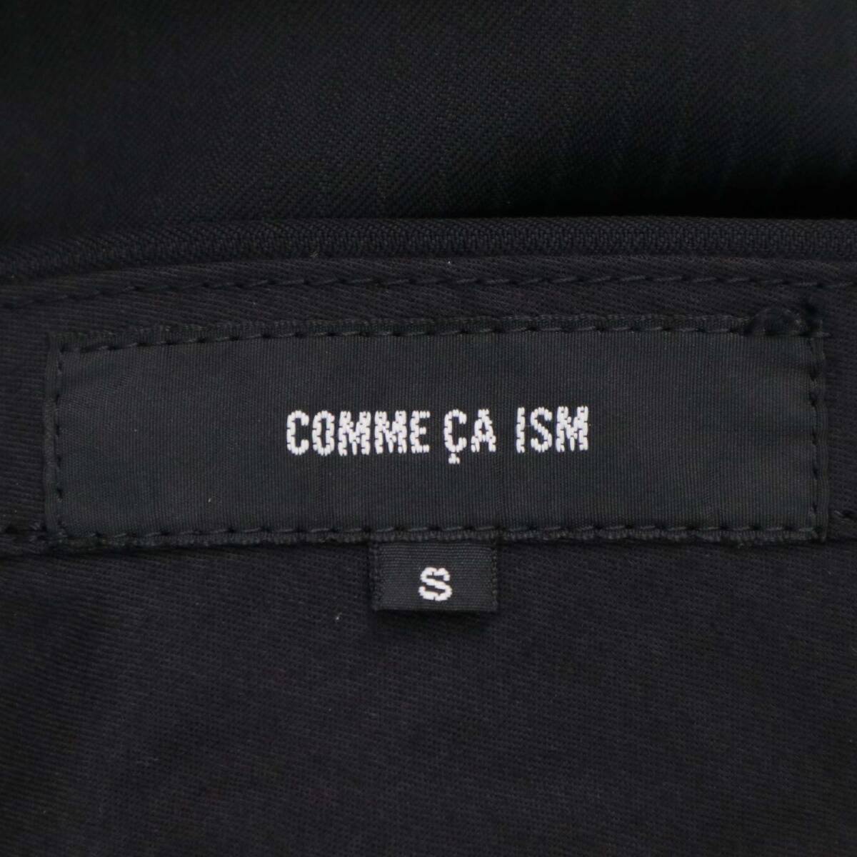 COMME CA ISM コムサイズム 通年 背抜き★ ストライプ セットアップ スーツ Sz.S　メンズ 黒 ビジネス_画像7