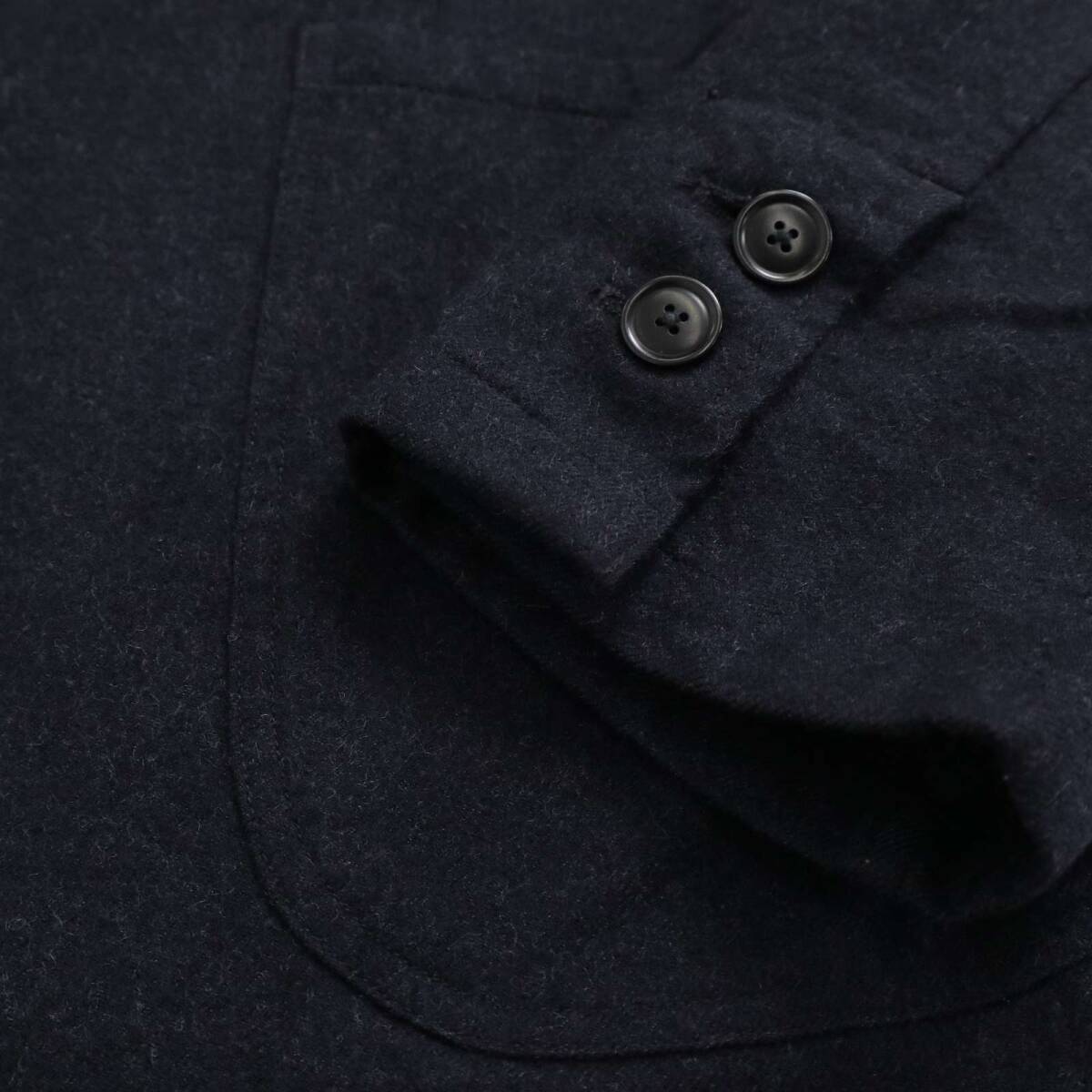 SHIPS シップス 秋冬 SUPER100s WOOL★ ウール テーラード ジャケット Sz.S　メンズ ネイビー_画像3