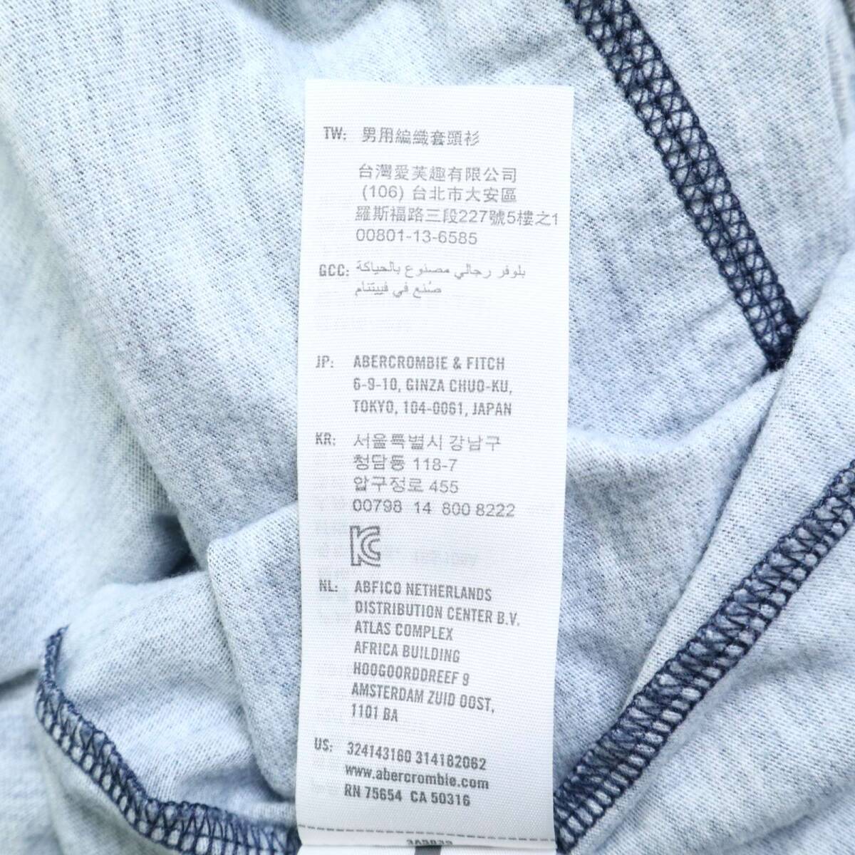 HOLLISTER ホリスター 通年 ロゴ刺繍★ メランジ プルオーバー フーディー パーカー Sz.XL メンズ 大きいサイズ_画像8