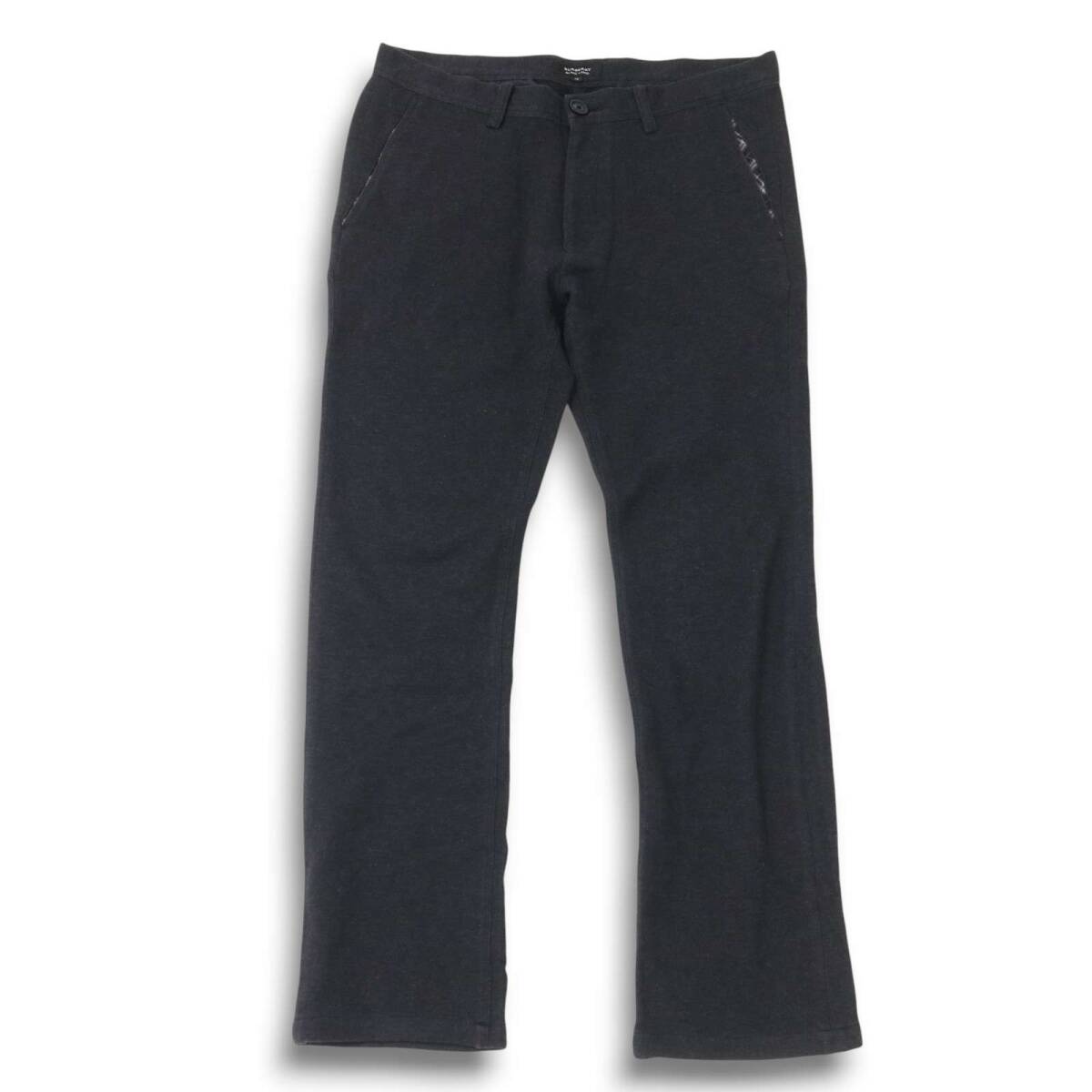 BURBERRY BLACK LABEL バーバリー ブラックレーベル 秋冬★ チェック使い ストレート パンツ Sz.76 メンズ_画像2