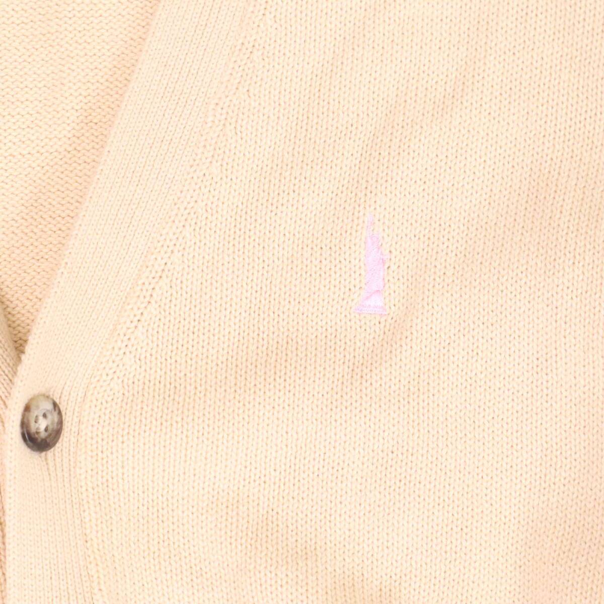 EAST BOY イーストボーイ 通年 ピンク刺繍♪ コットン スクール ニット カーディガン Sz.9 レディース 女子 学生 通学_画像4