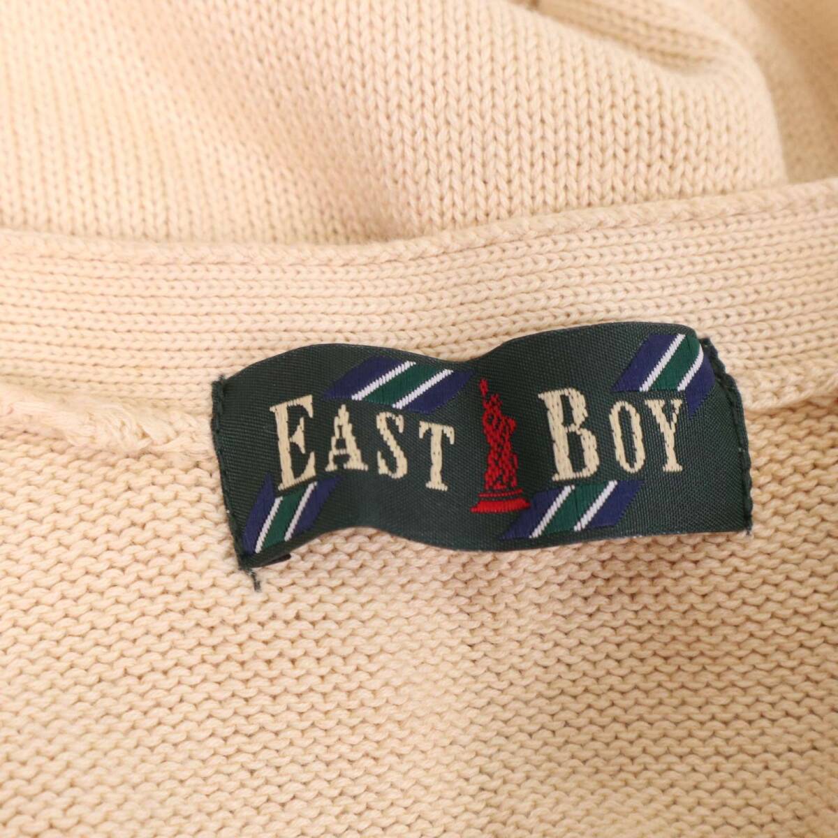 EAST BOY イーストボーイ 通年 ピンク刺繍♪ コットン スクール ニット カーディガン Sz.9 レディース 女子 学生 通学_画像6
