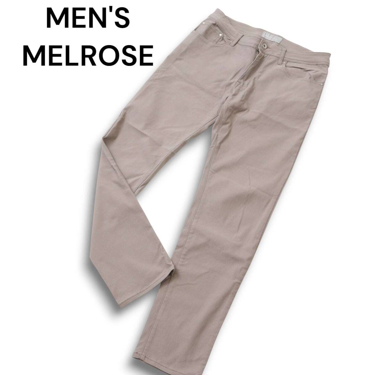MEN'S MELROSE メンズメルローズ 通年 ストレッチ★ レーヨン スリム 5ポケット パンツ Sz.3 メンズ_画像1