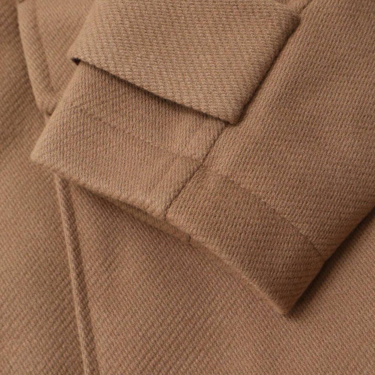 nano universe ナノユニバース 秋冬★ ロング ステンカラー コート Sz.M メンズ キャメル ベージュ_画像3