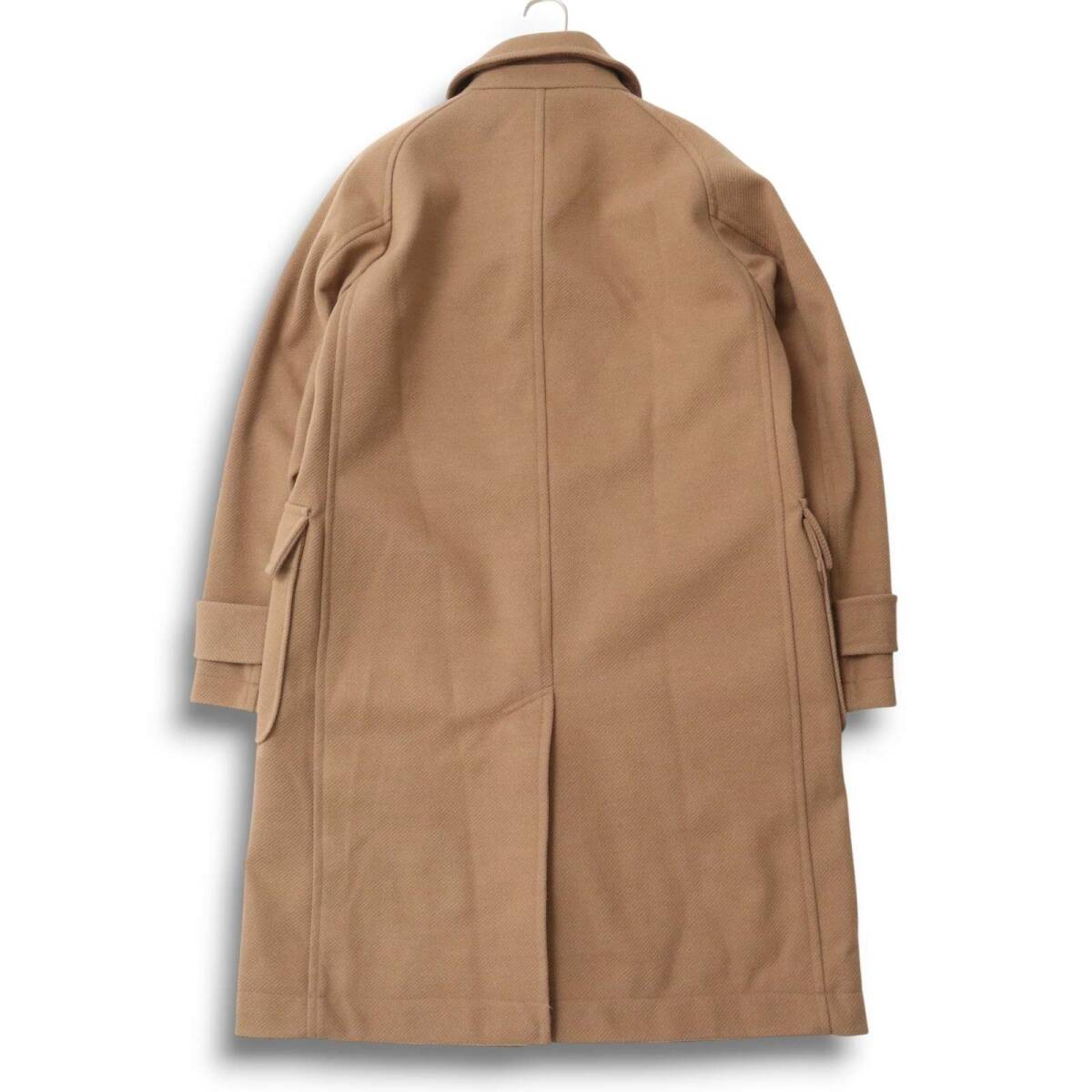 nano universe ナノユニバース 秋冬★ ロング ステンカラー コート Sz.M メンズ キャメル ベージュ_画像4