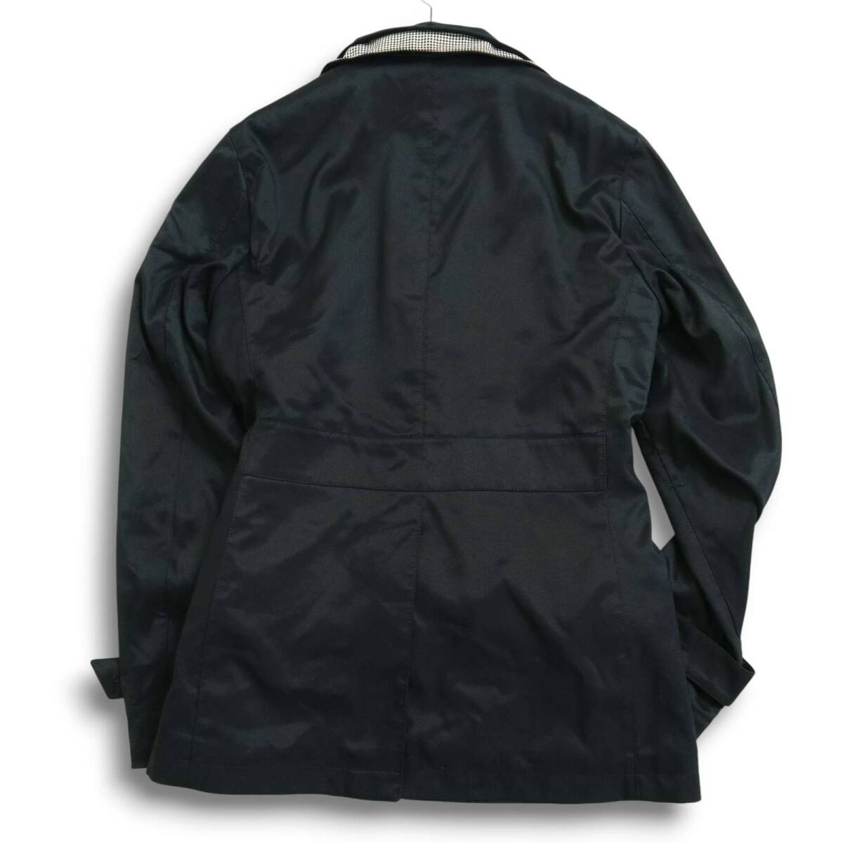 HIDEAWAYS NICOLE ハイダウェイ ニコル 秋冬 中綿 キルティング ライナー★ スリム ジャケット コート Sz.46 メンズ 黒_画像5