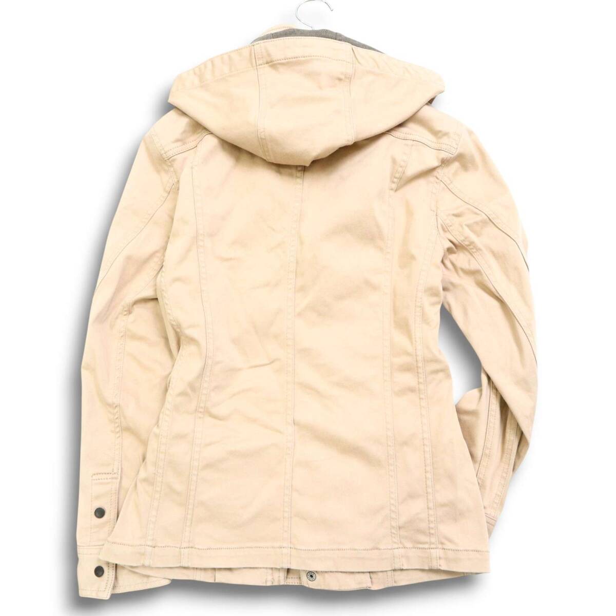 HIDEAWAYS NICOLE ハイダウェイ ニコル 通年 襟ワイヤー★ フード着脱可 ミリタリー ブルゾン ジャケット Sz.46 メンズ_画像4