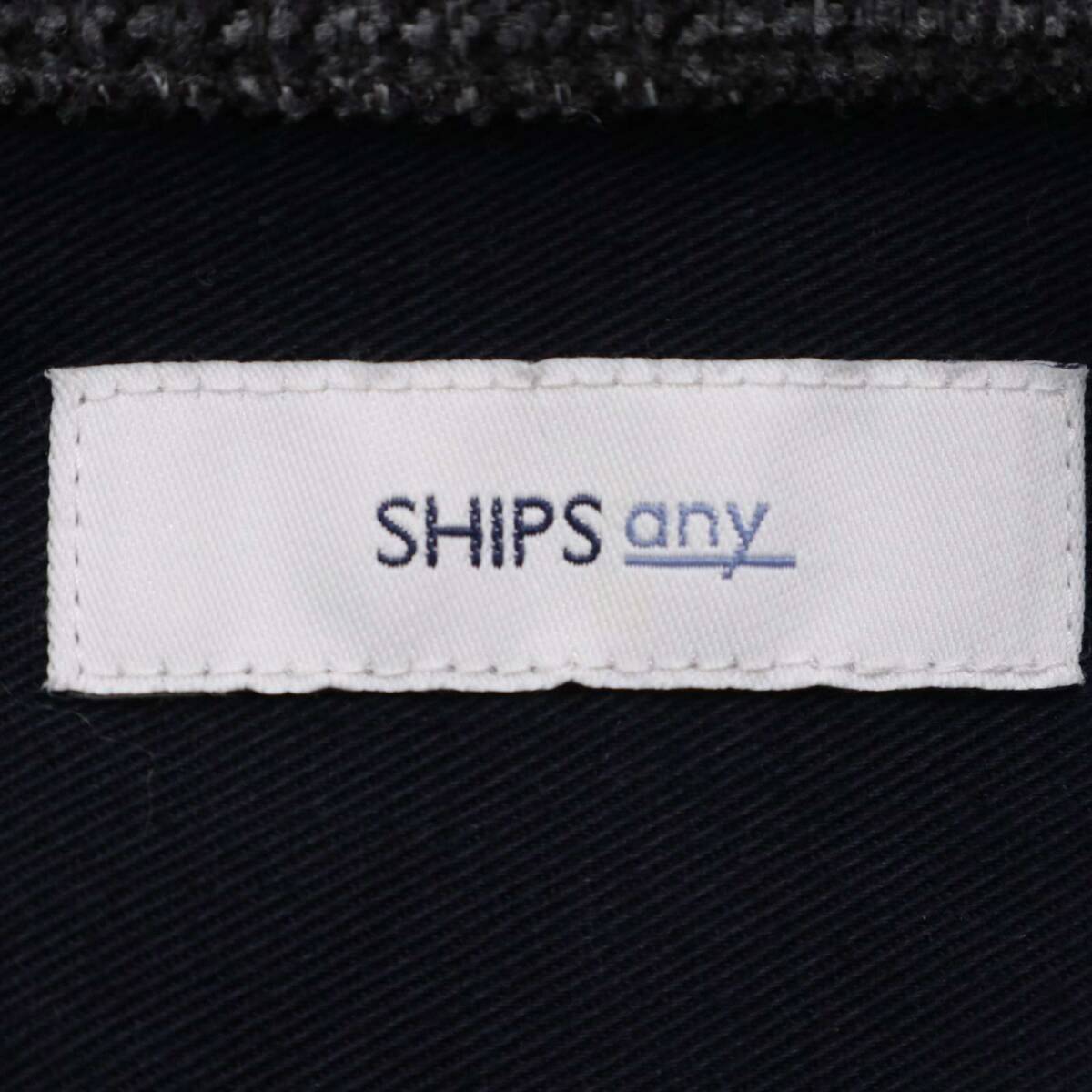 SHIPS any シップス エニィ 秋冬★ グレンチェック オーバーサイズ シャツ ジャケット Sz.L メンズ グレー_画像5