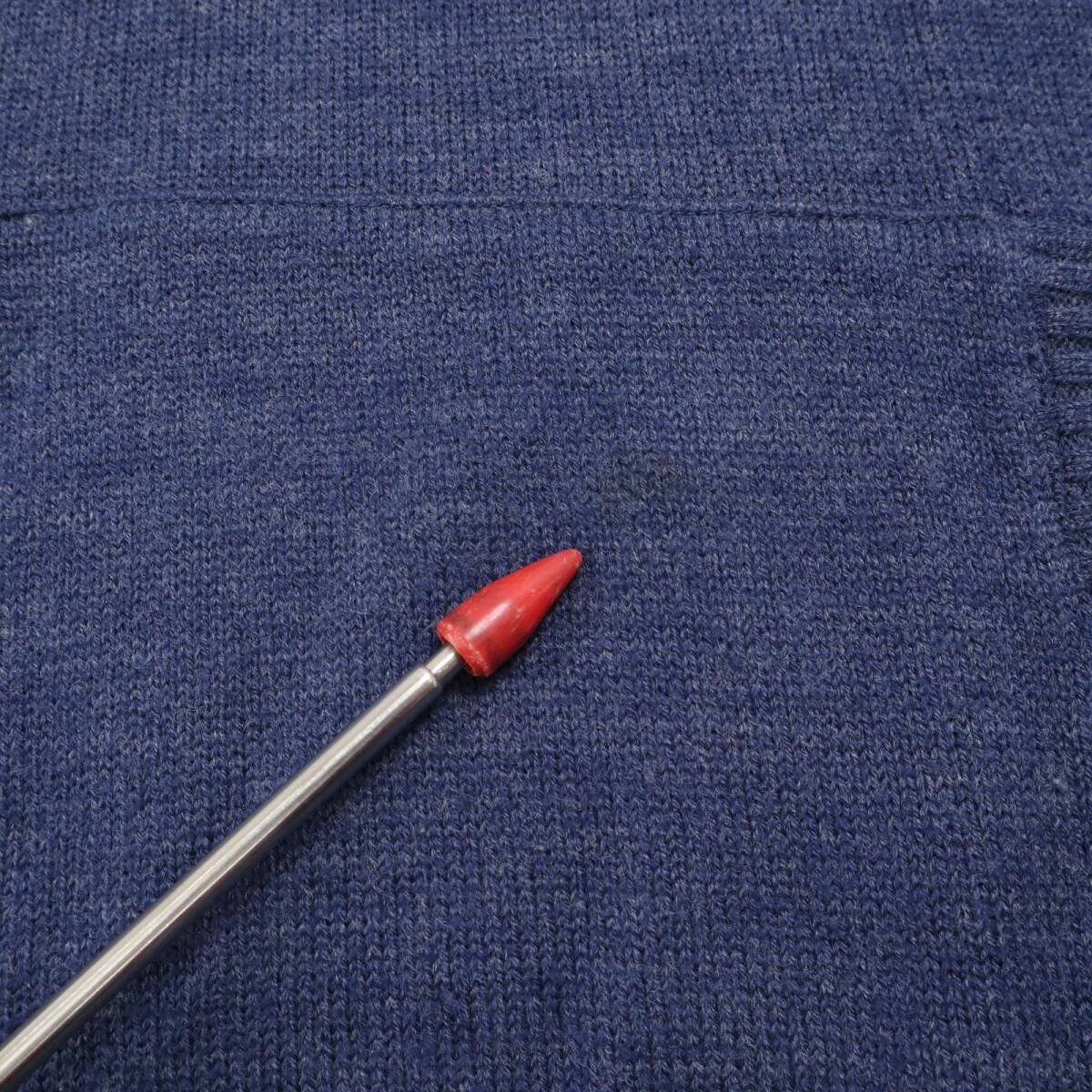 Munsingwear マンシングウェア ゴルフ ロゴ★ ウール混 フーディー ニット セーター パーカー Sz.LL メンズ 日本製 大きいの画像9