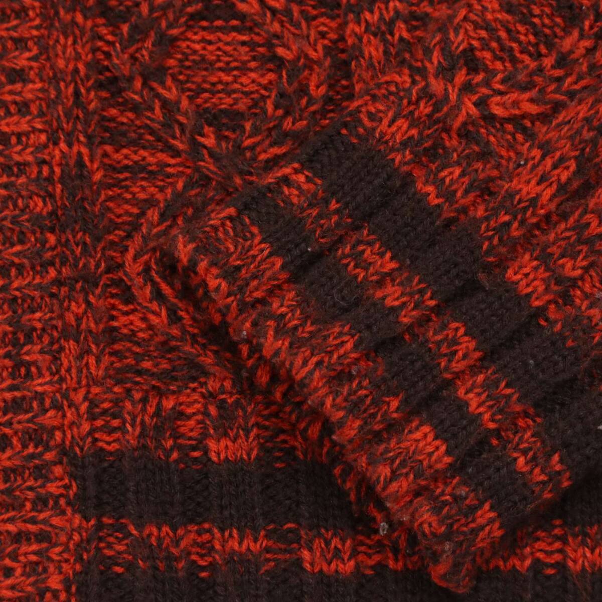 NICOLE CLUB FOR MEN ニコルクラブ フォーメン 秋冬 ★ ケーブル編み メランジ ニット カーディガン Sz.48 メンズ_画像3