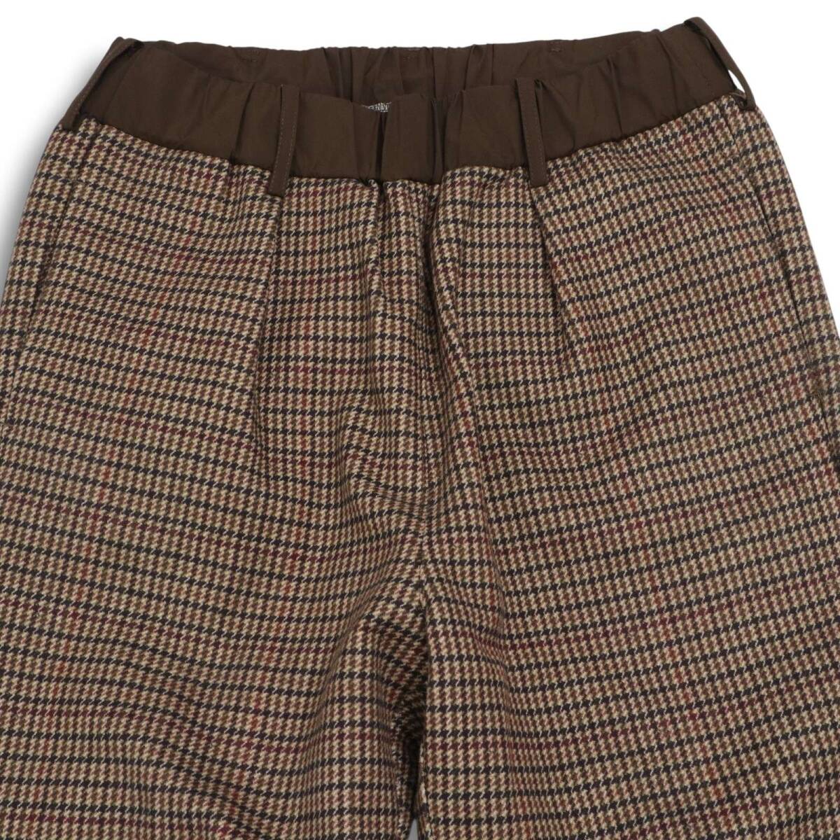 UNITED TOKYO ユナイテッドトウキョウ ダウン ファブリック★ 千鳥 ストレッチ テーパード パンツ Sz.2 メンズ 日本製 滋賀_画像3