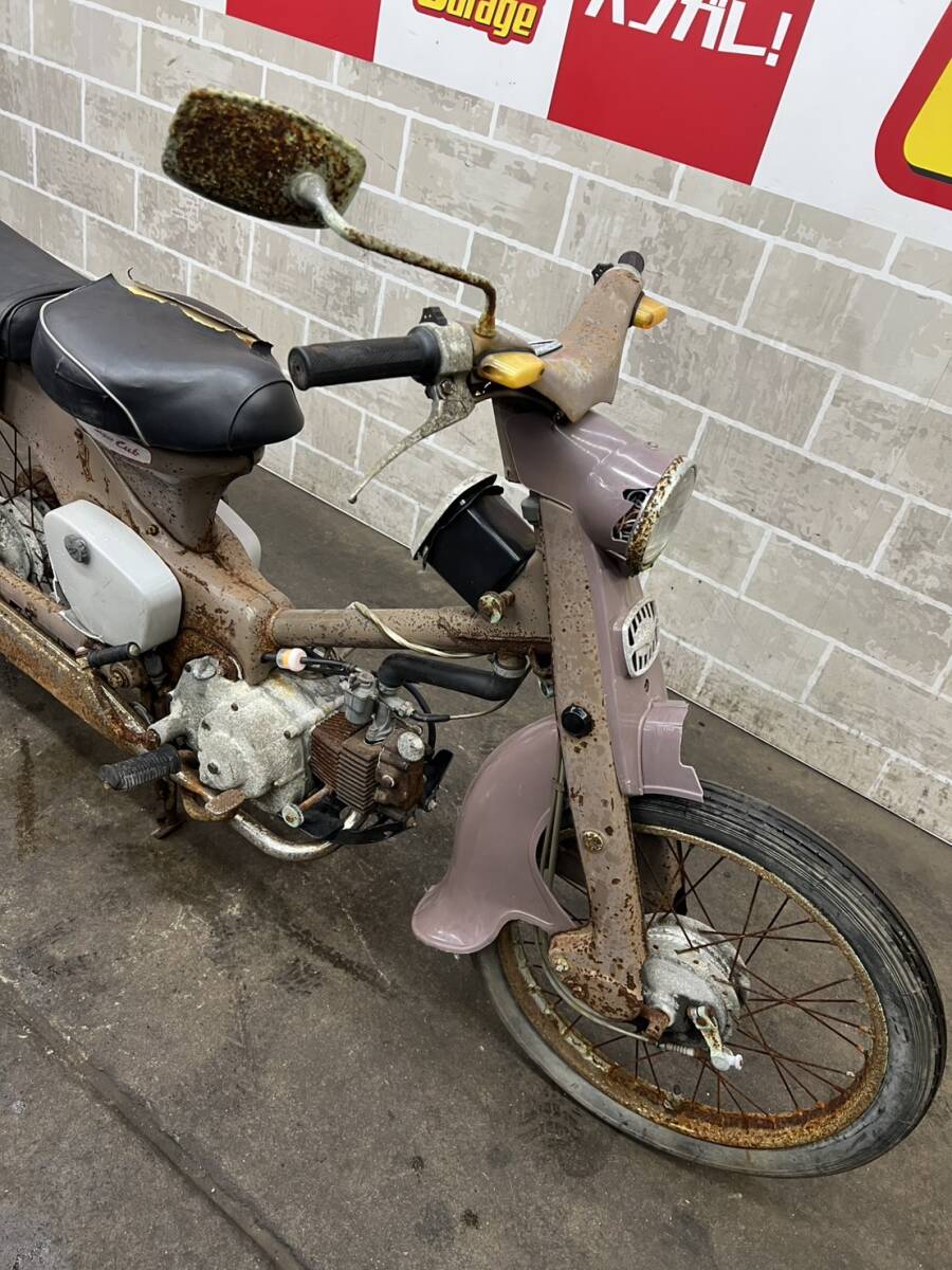 HONDA　ホンダ　SUPER CUB　スーパーカブ　C105　販売証明書有り　エンジン始動動画有り　売り切り　未整備　現状車　バンガレ_画像7