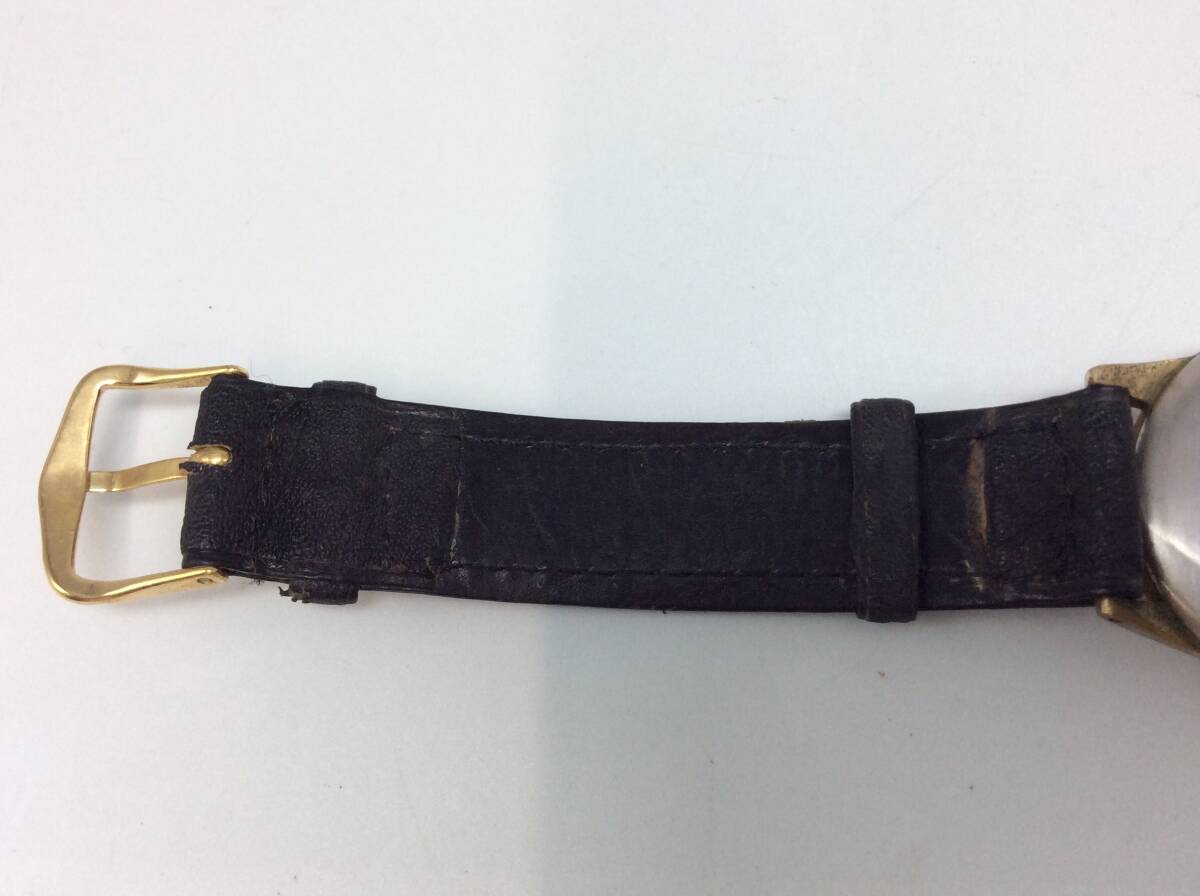 EE67△【手巻き/稼働】腕時計 STANCO スタンコ 17石 3針 ゴールドカラー ラウンド ※社外ベルト 現状品_画像7