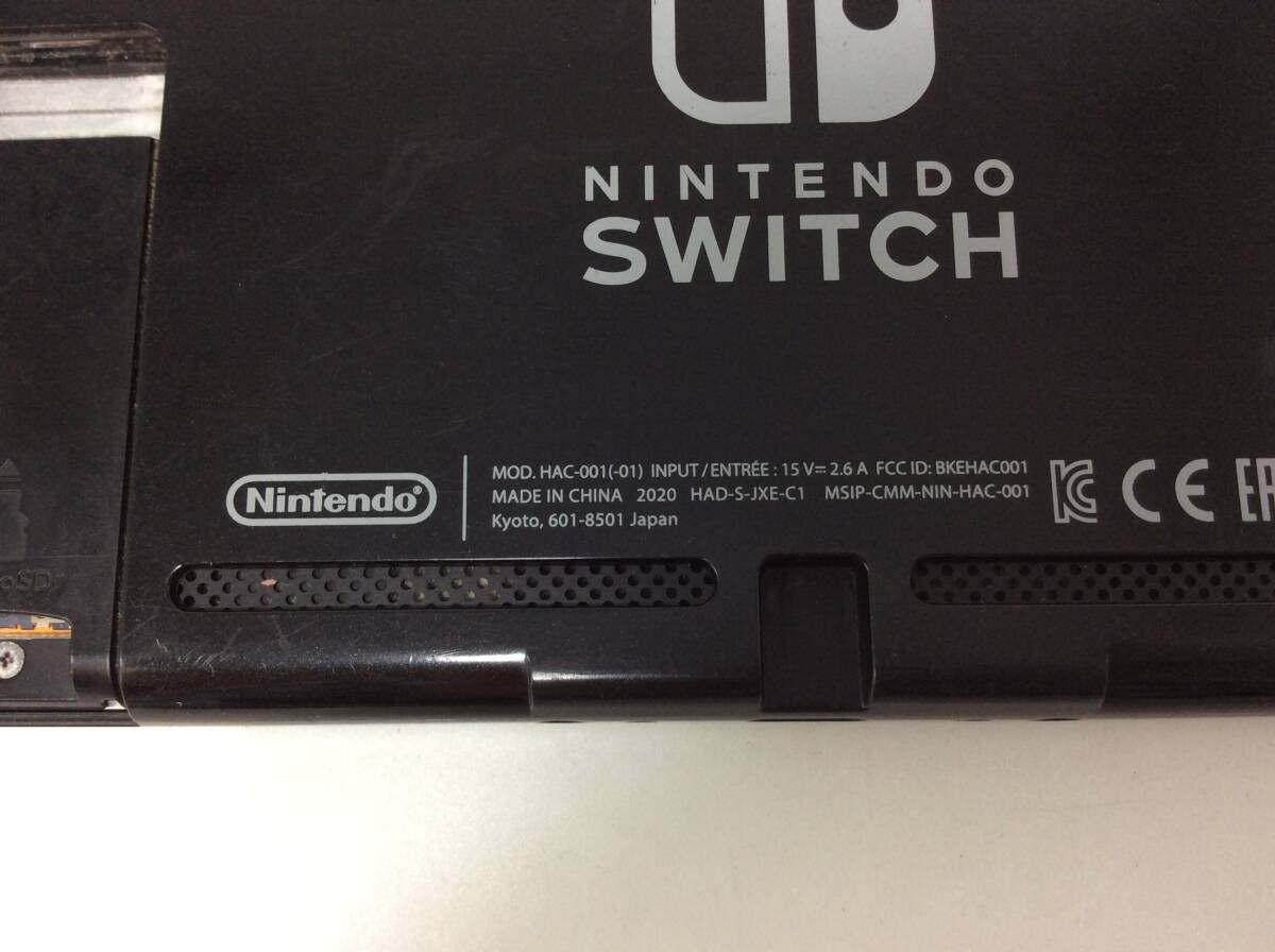 RR3◎【通電のみ確認】ゲーム機器 ニンテンドー Switch スイッチ HAC-001 ソフト スプラトゥーン3付き 現状品 ジャンク品 ※ジョイコンなし_画像5