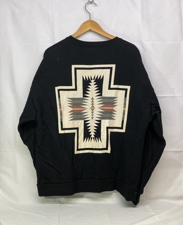 PENDLETON ペンドルトン ジャーナルスタンダード 別注 バック ネイティブ柄 スウェット トレーナー サイズ：L カラー：ブラック_画像1