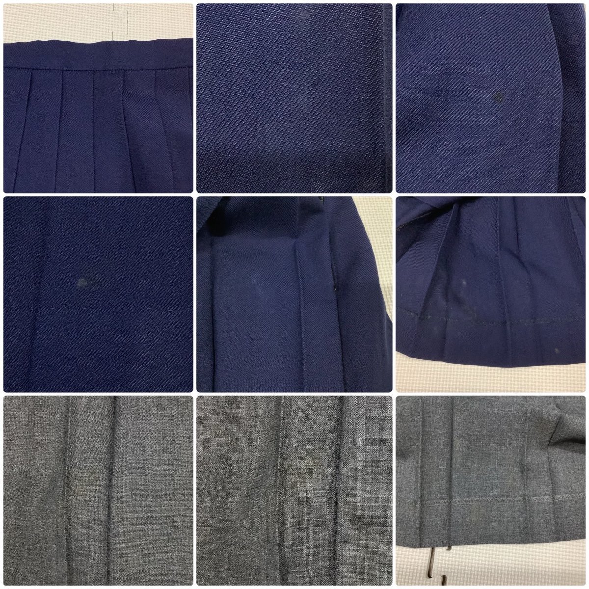 [I1762/Y]山形県 日本大学山形高校 7点 /指定品/大きい/冬,合服,半袖セーラー:3L程度/スカート:W72/スカーフ/タイ/緑2本/白2本/学生服_画像10