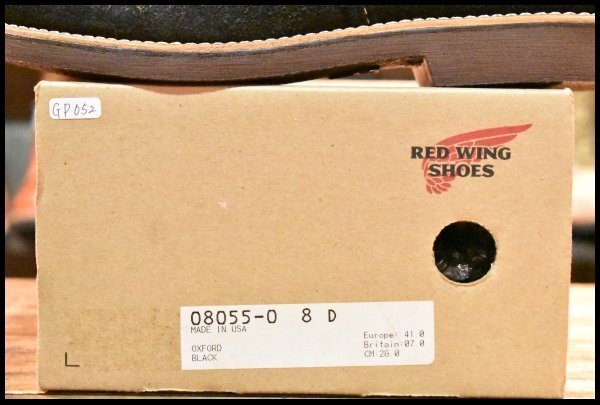 【8D 箱付 未使用 13年】レッドウィング 8055 スエード オックスフォード ブラック ラフアウト 短靴 フォアマン ブーツ redwing HOPESMORE_画像9