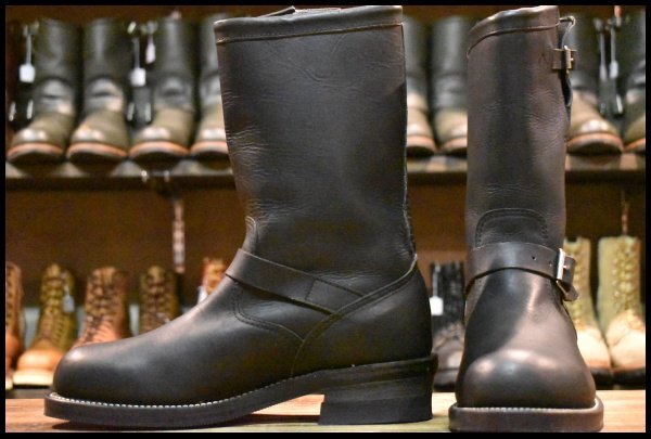 【8.5E 美品 PT91 黒タグ 96年】Chippewa チペワ 27863 エンジニア 黒 ブラック スチールトゥ 11インチハイト ブーツ HOPESMORE_画像1