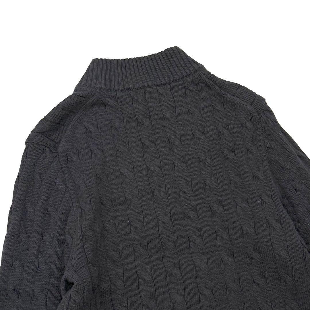 現行タグラルフローレン ケーブルニット コットン クォータージップ セーター_画像9