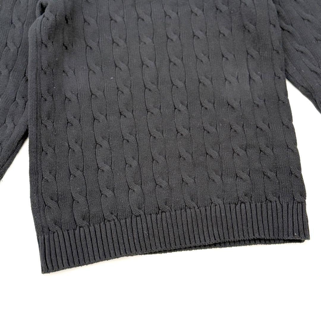 現行タグラルフローレン ケーブルニット コットン クォータージップ セーター_画像10