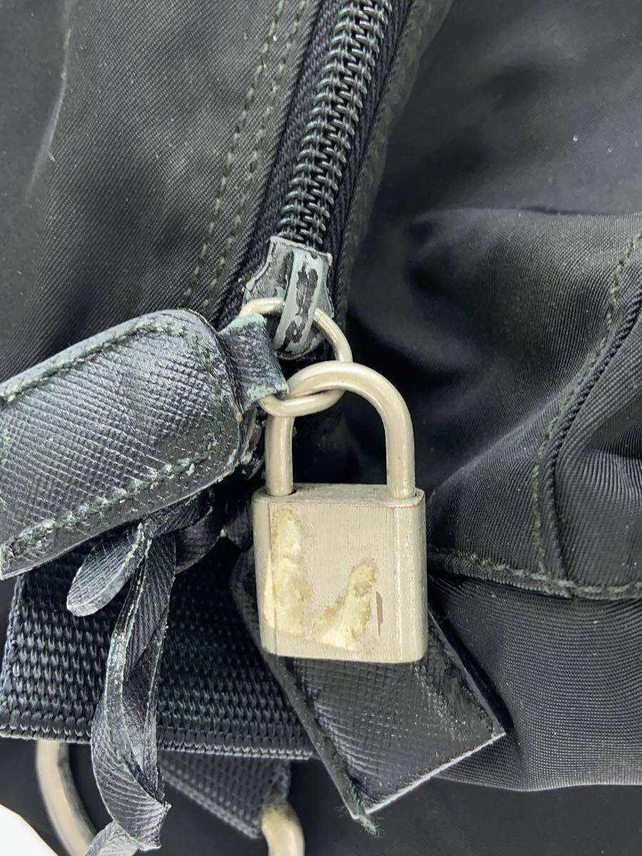 PRADA◆ボストンバッグ/ナイロン/BLK