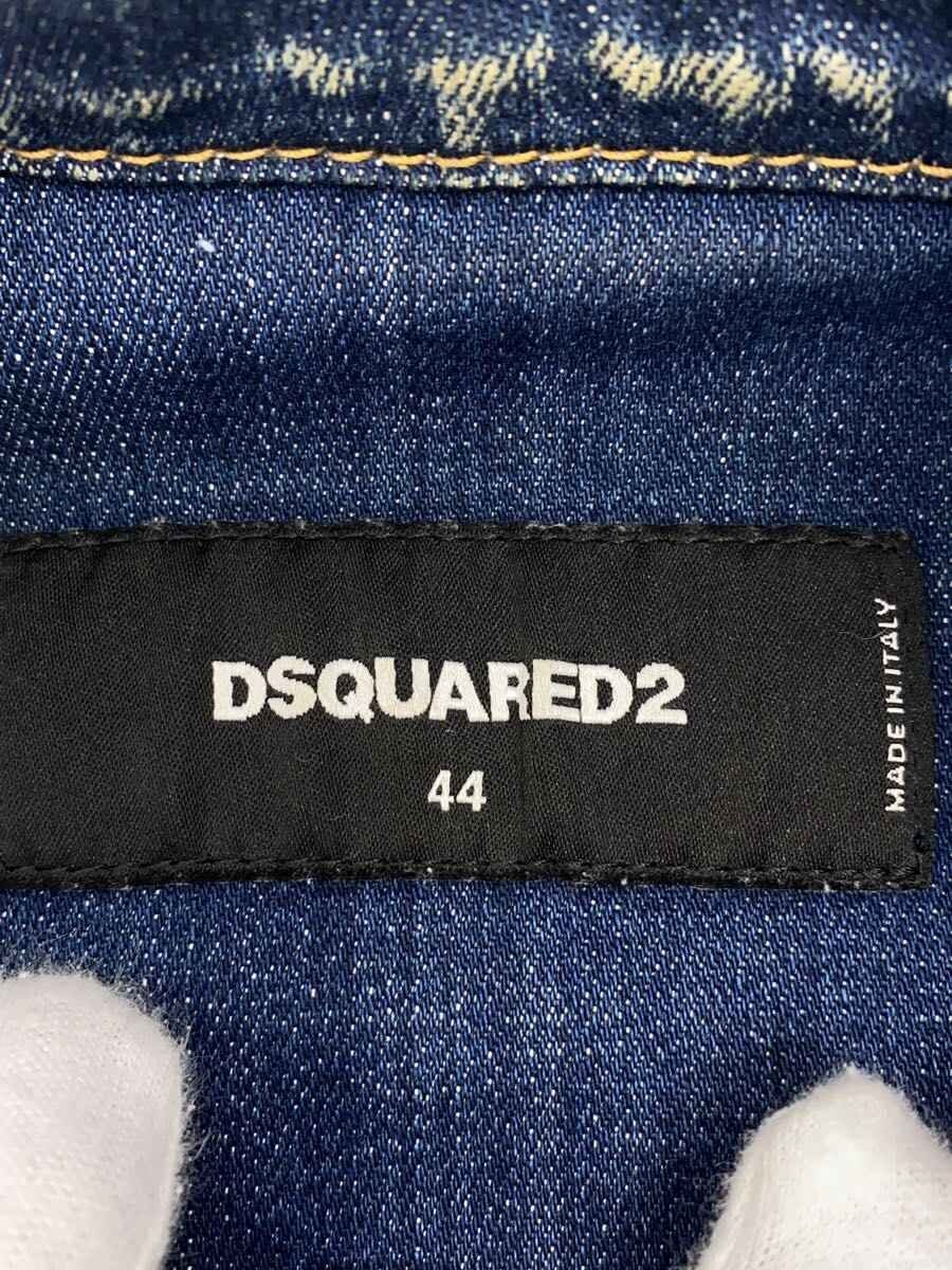 DSQUARED2◆Gジャン/44/コットン/IDG/無地/S74AM0881_画像3