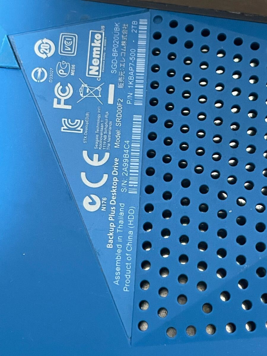 2TB SRD00F2 外付けHDD/ 外付けハードディスク■ SEAGATE ST31000524AS HDD 3.5インチ SATA【使用時間: 1339時間】正常に作動します。_画像4