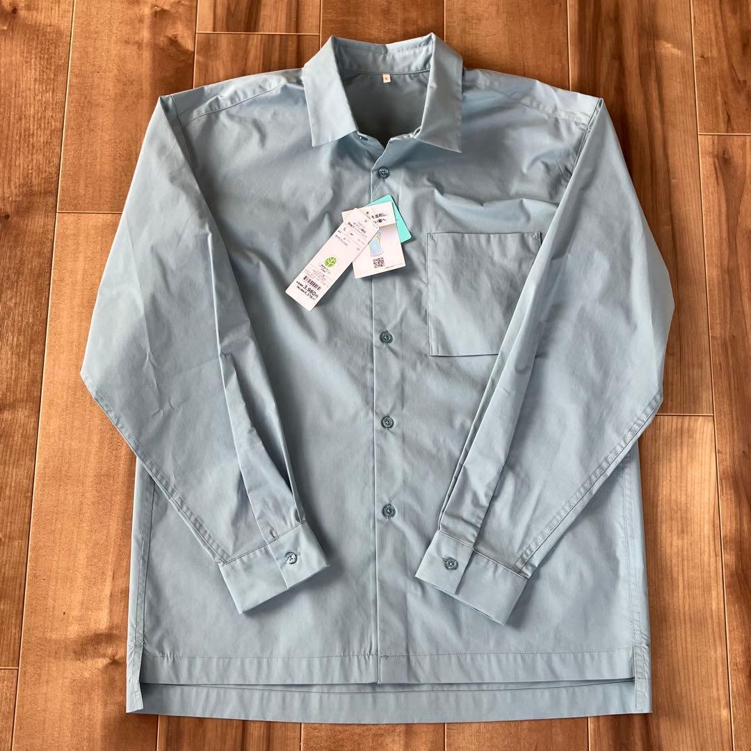 【新品】 定価4,378円　長袖シャツ ストレッチ　吸汗　速乾　未使用　美品　Yシャツ　ワイシャツ　L　カジュアル_画像6