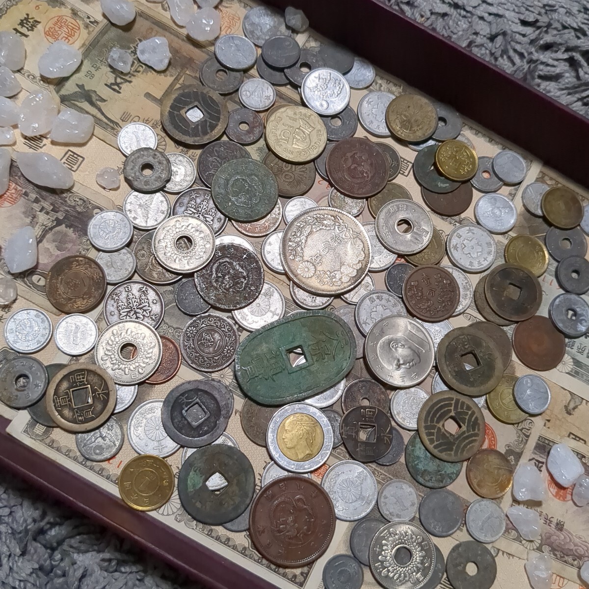  Япония старая монета небо гарантия через ... через . документ ... желтый медная монета синий медная монета дракон медная монета aluminium sen и т.п. много старая монета старая монета суммировать много медная монета дыра sen маленький штамп совместно 10.18