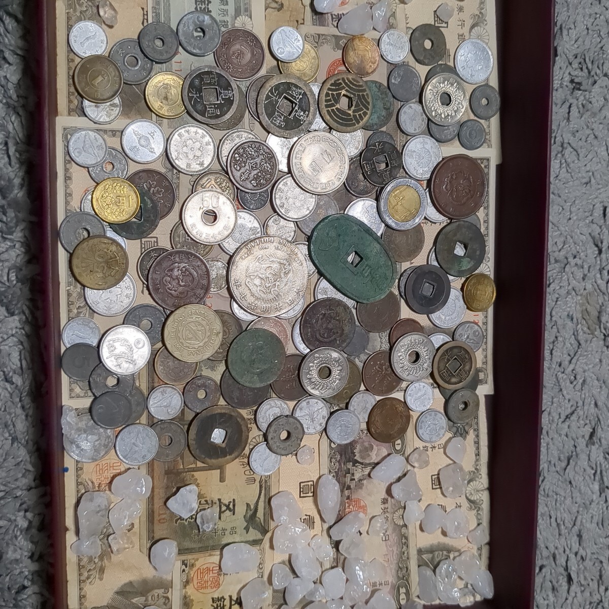  Япония старая монета небо гарантия через ... через . документ ... желтый медная монета синий медная монета дракон медная монета aluminium sen и т.п. много старая монета старая монета суммировать много медная монета дыра sen маленький штамп совместно 10.18