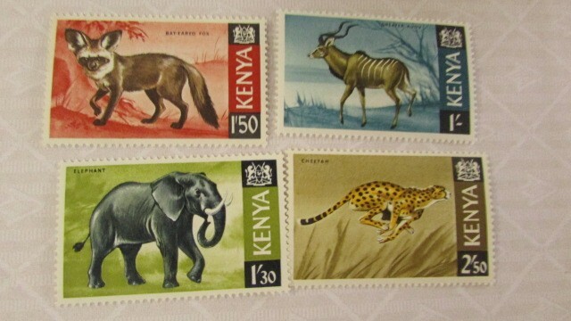 121 ケニア 動物 (1966-71) 4種完 1966-71-1_画像1