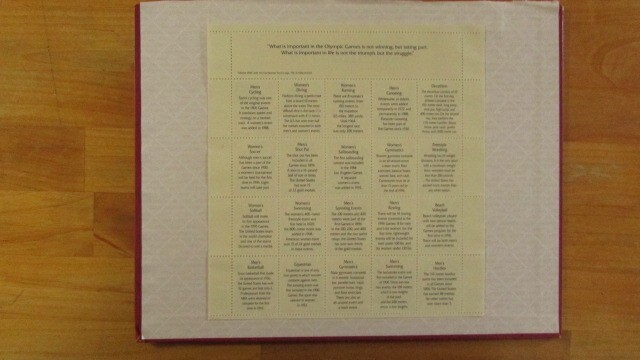 □小型切手 アメリカ オリンピック 1996 - アトランタ 20種小型完 1996-05-02_画像2