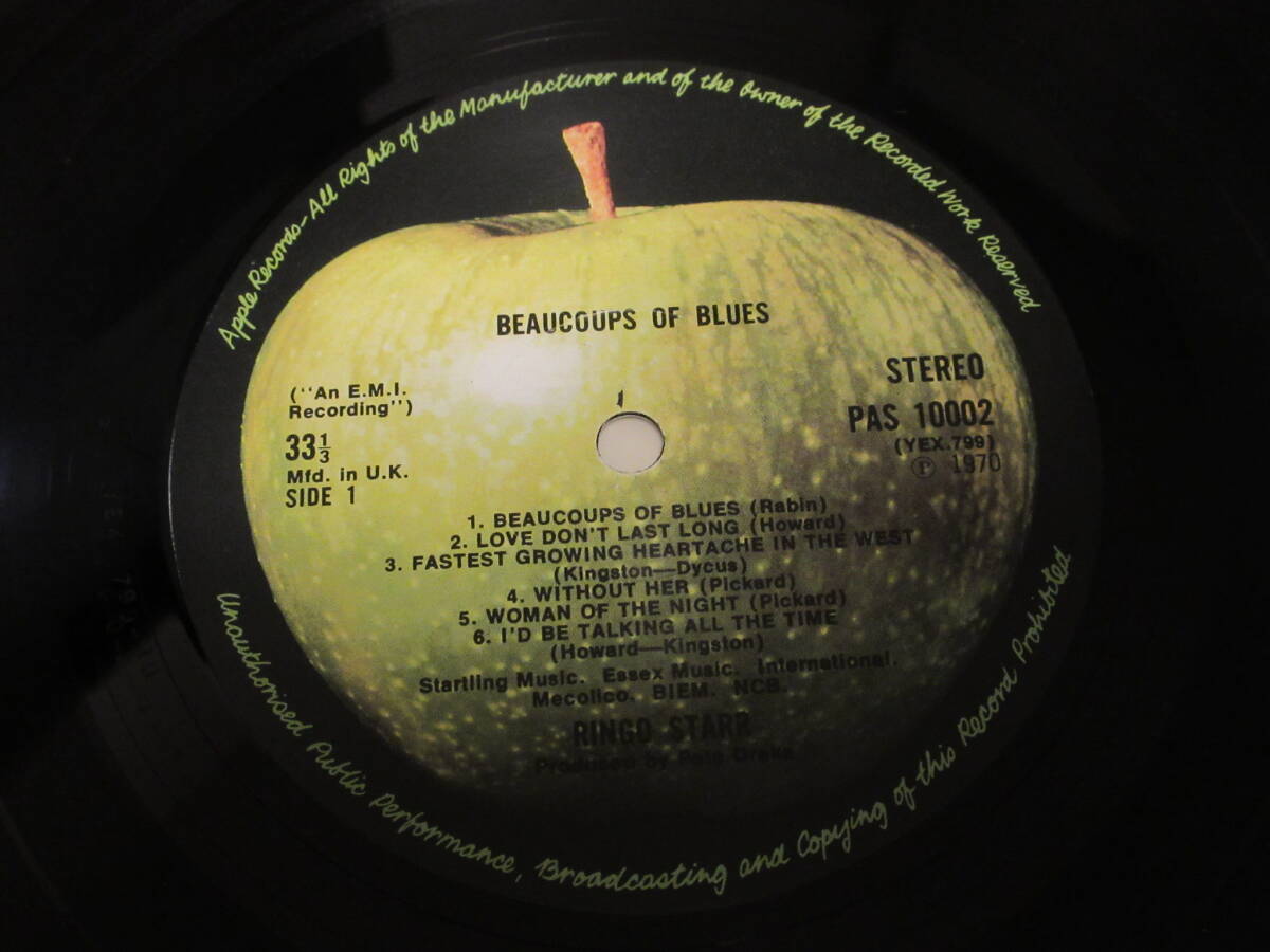 ◆◇RINGO STARR(リンゴ・スター)【BEAUCOUPS OF BLUES(カントリー・アルバム)】英盤LP/PAS 10002/YEX 799-1U/YEX 800-1U/ビートルズ関連◇_画像3
