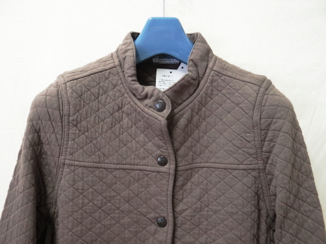 ARMEN アーメン　新品未使用　コットンキルトスタンドカラー　ブラウン　０サイズ_画像2