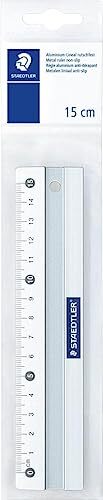 ステッドラー(STAEDTLER) 直定規(guī) アルミ定規(guī) スケール 15cm すべり止め付き 1本 563 15