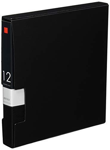 バッファロー BUFFALO CD&DVDファイルケース ブックタイプ 12枚収納 ブラック BSCD01F12BK_画像1