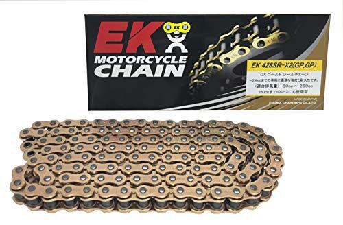 EK(イーケー) QX リングシールチェーン 428SR-X2ゴールド 90L セミプレスクリップジョイント -_画像1