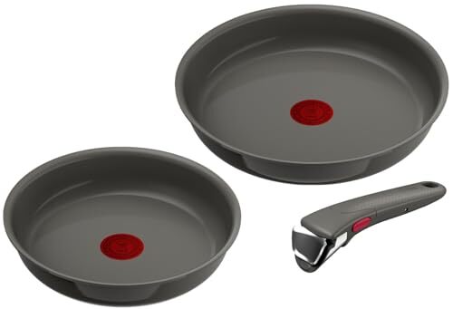 ティファール セラミックコーティング 取っ手のとれる 鍋 フライパンセット 3点セット IH ガス火対応 PFOAなどの_画像1