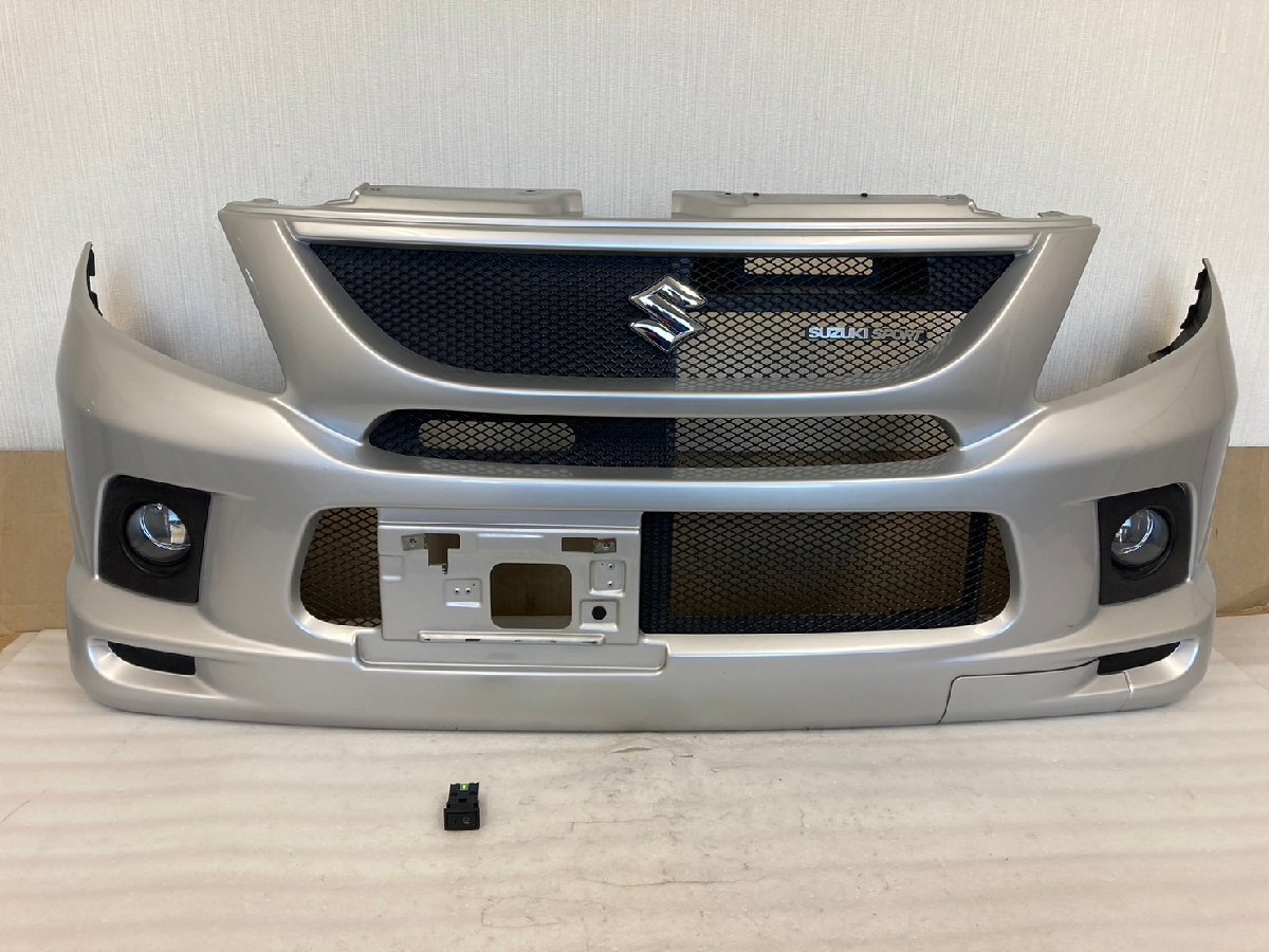 訳あり スズキ セルボ HG21S フロントバンパー Fバンパー SUZUKI SPORT フォグ付 Z2S シルバー おまけ付 磨き済 802286 ★法人宛てのみ★