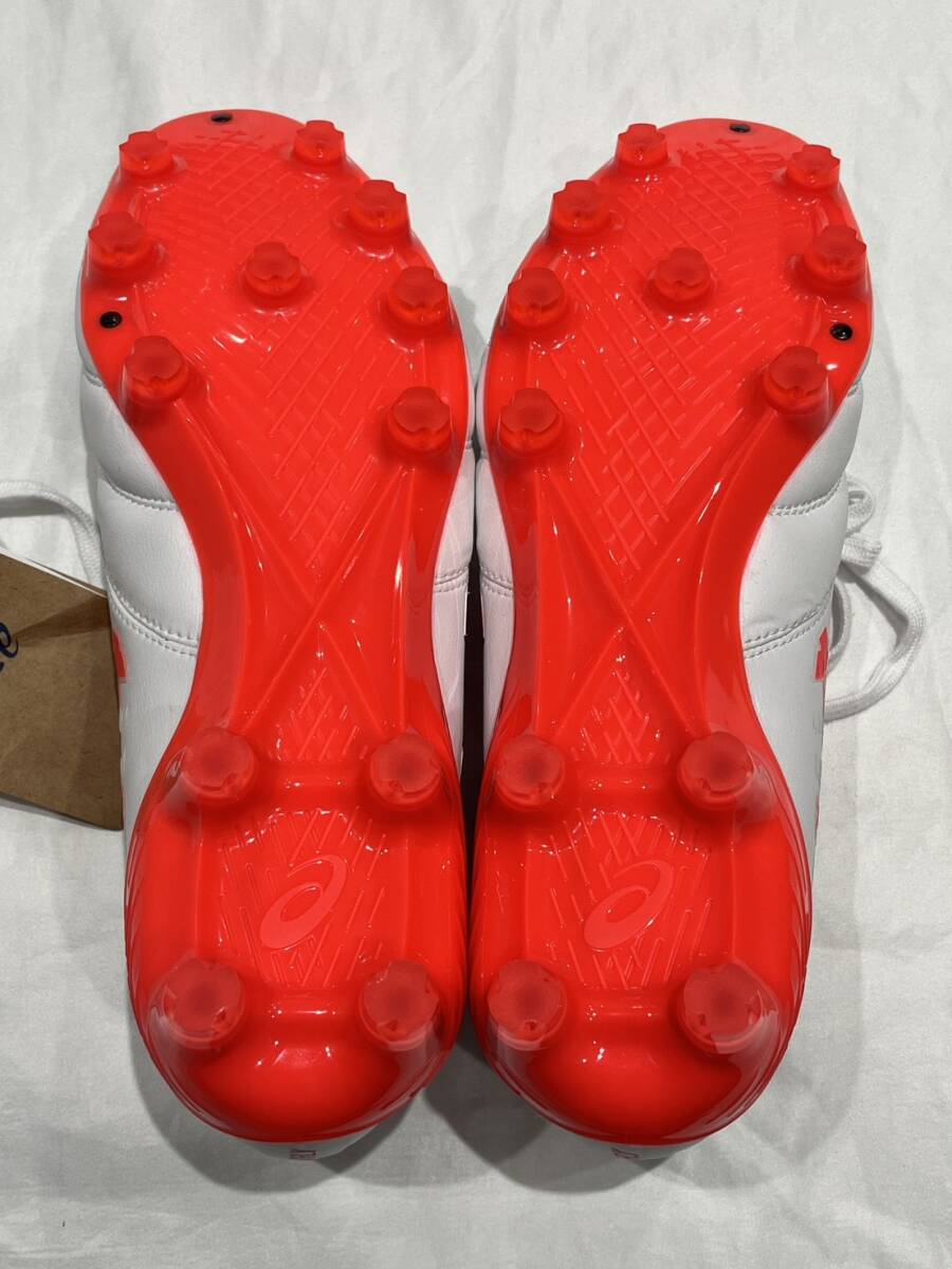SP198【新品未使用◎】asics DS LIGHT X-FLY 6 サッカー スパイク アシックス 1101A076 白 赤 スポーツ シューズ 靴 定番 美品 26.0cm_画像8
