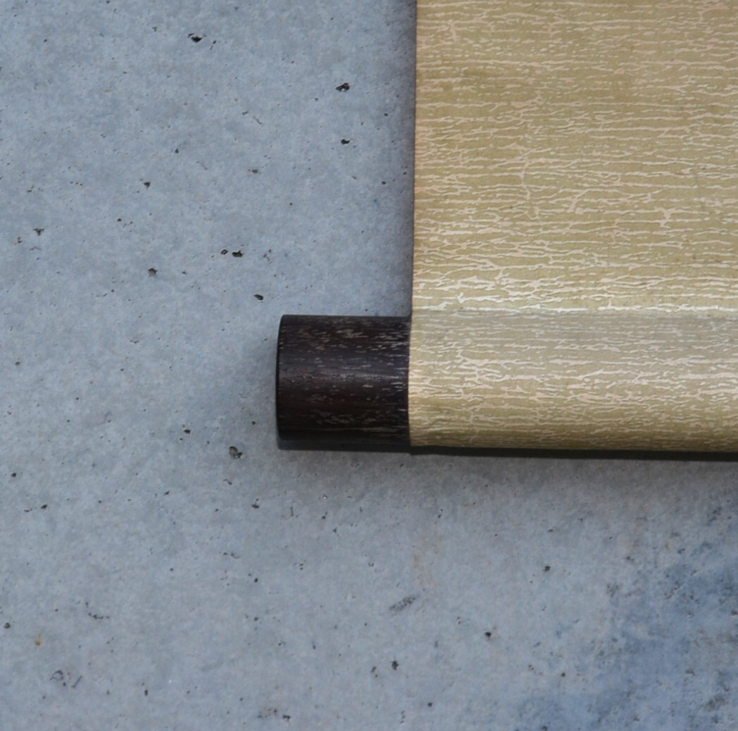 【模写】 40◆初荷です ◆掛軸 華泉堂 雪景山水図 紙本 ◆表装下部に一か所穴あり_画像9