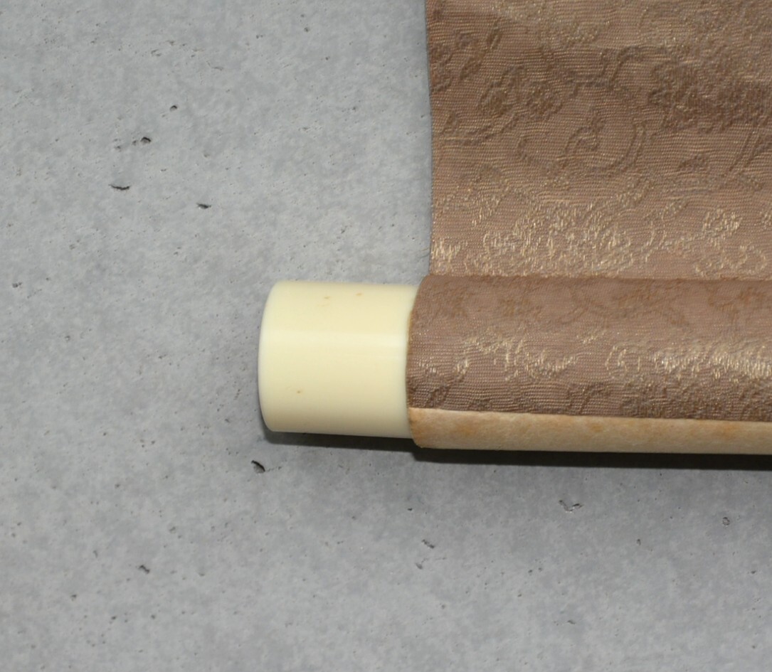 62◆初荷です ◆掛軸 溝辺有巣 設色 「不老仙桃」 真作 絹本 ◆師は福田平八郎 少しシミあり 横物_画像8